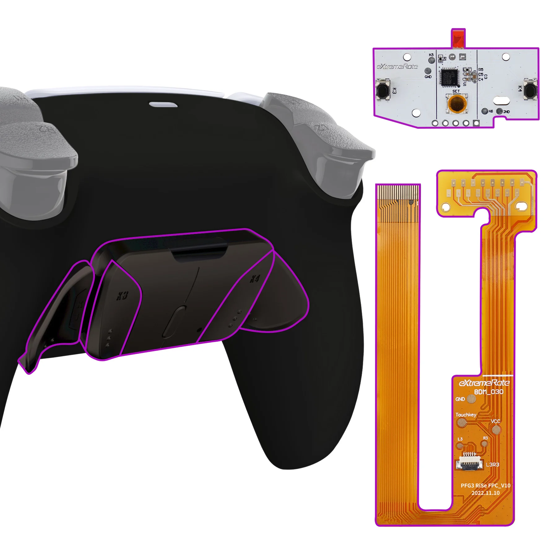 Настоящие металлические кнопки eXtremeRate (RMB), версия RISE4