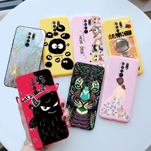 Funda de teléfono para Xiaomi Redmi 9T, carcasa bonita con 26 letras, suave  y delgada, parachoques - AliExpress