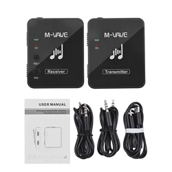 Wireless Earphone Monitor Transmission System with USB Rechargeable Transmitter & Receiver - Supports Mono/Stereo (WP-10)
