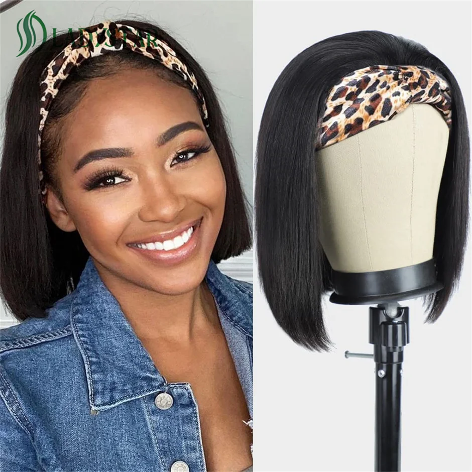 Bob Headband Wigs Human Hair Wig For Women