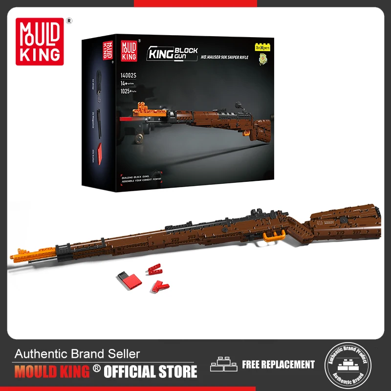 Mould King 14002 Block Gun Toys The MOC 98K Sniper Rifle Building