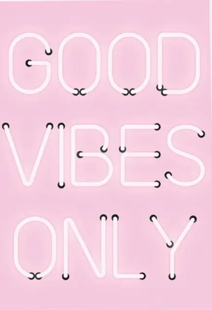 

Good Vibes Only Quote Art Film Print Silk Poster Home Wall Decor 24x36inch