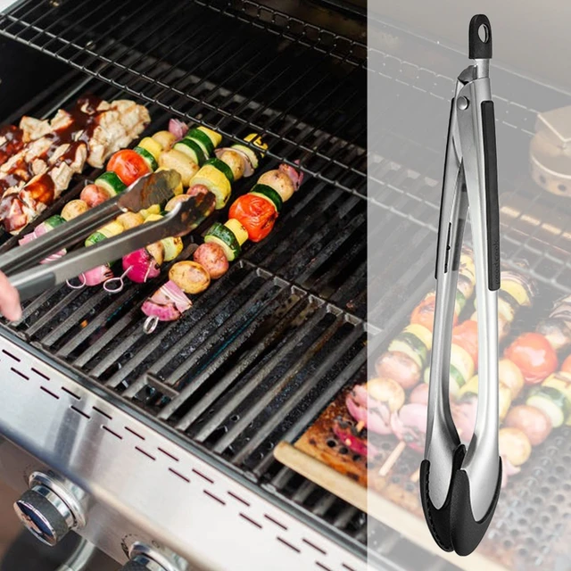 Szilikon Bbq Grilling Fogó Saláta Kenyér Tálaló Nem Tapadó Konyhai Kiegészítők Grillezés Főző Fogók Barbecue Klipek - Image 3