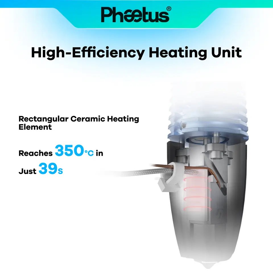Phaetus Newest Rapido 2F 2UHF 2HF Hotend Fit For DDG CW2 VzBoT Voron Dragon Hotend With PT1000/104NT V6 Hardened Steel Nozzle image 4