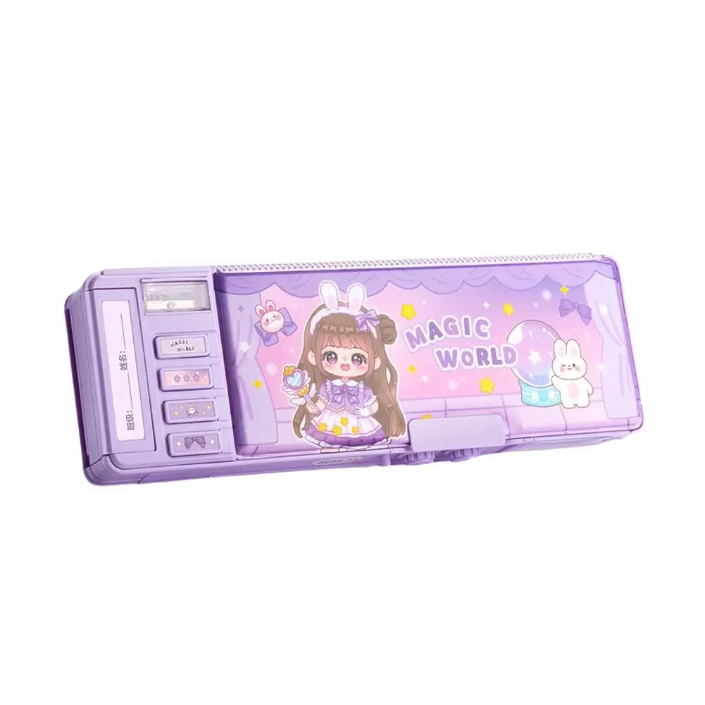 Multi-functional Pencil Case Smart Password Lock Primary Students Capacity Double-layer High-tech Large Pencil Case School V9N5