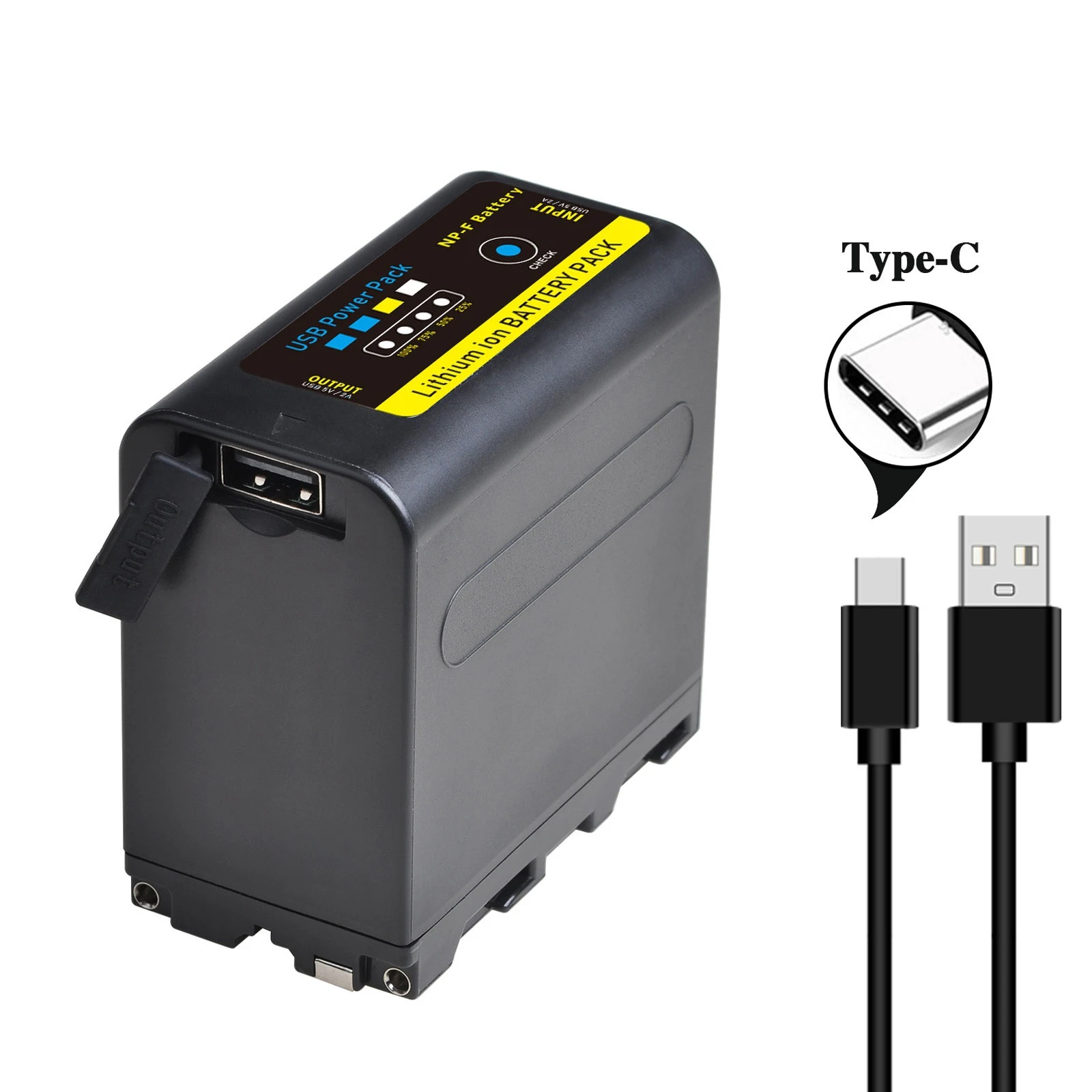 

USB-выход 10800 мАч, Φ NP-F960 Battery UCB-C-порт для Sony