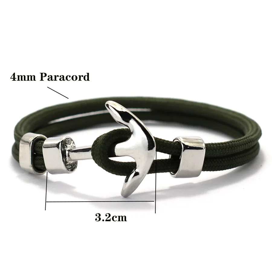Marine Style Paracord Anchor Bracelet for Men