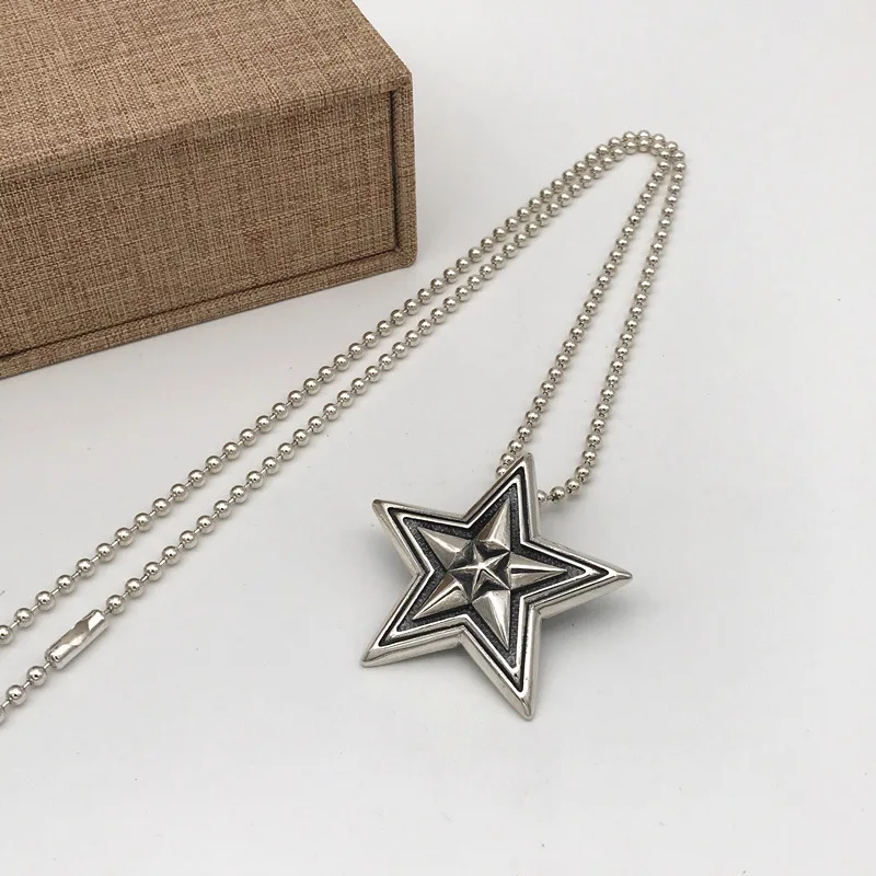 

Популярные европейские и американские производители, прямые продажи, трендовая подвеска в виде пентаграммы из стерлингового серебра, мужская индивидуальность, в стиле панк, T