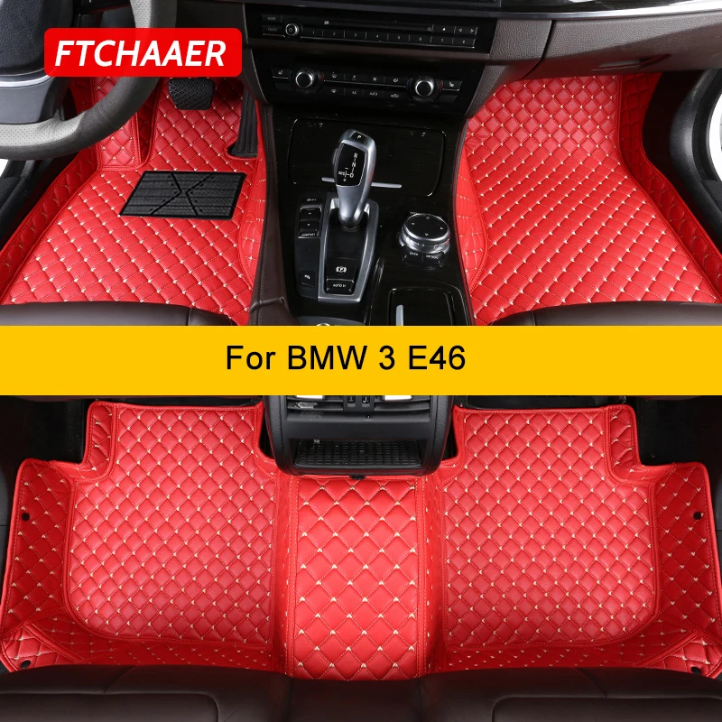 

FTCHAAER Custom Car Floor Mats For BMW 3er E46 1997-2004 318-330 Auto Carpets Foot Coche Accessorie