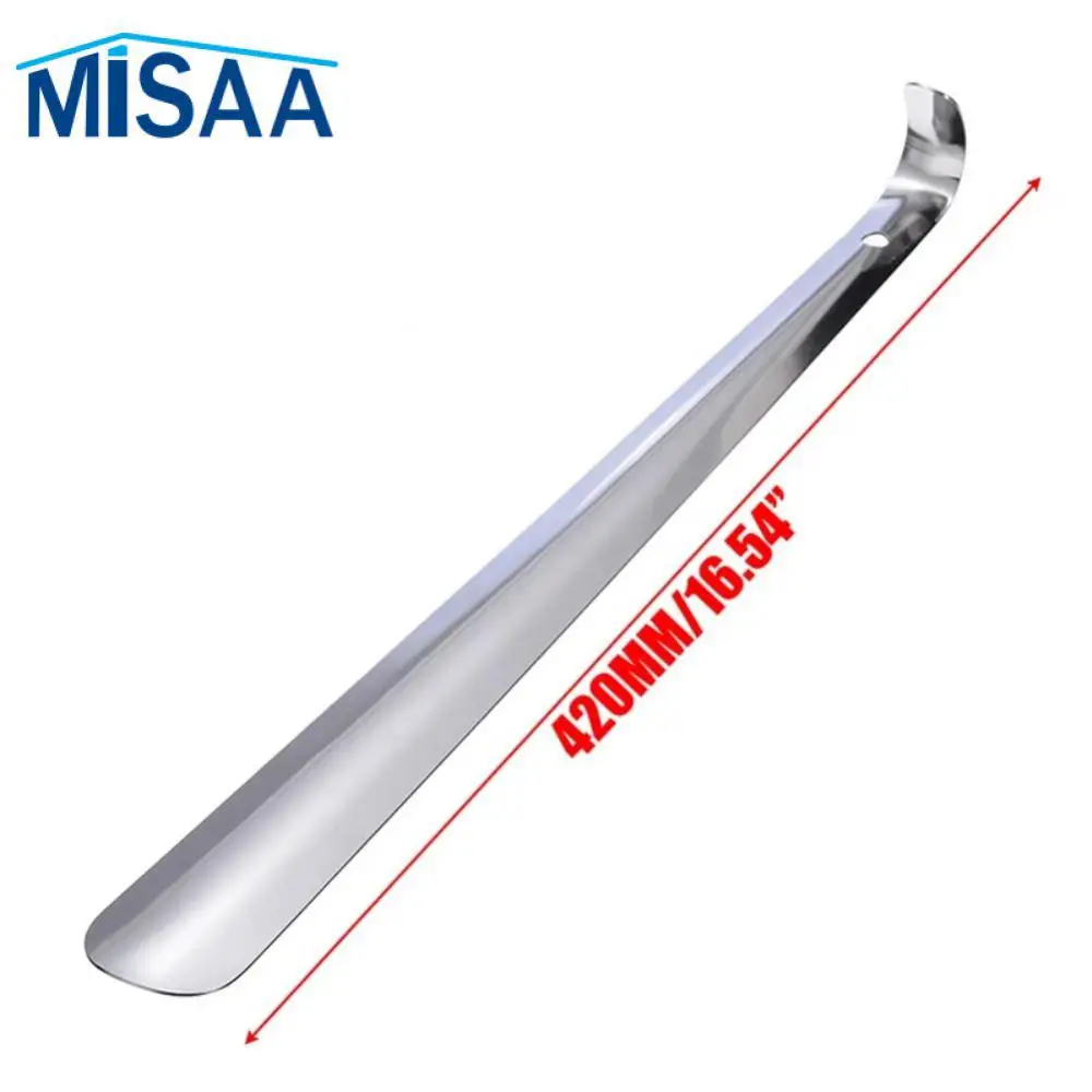 1pcs 42cm Stainless Steel Shoe Horns Easy Handle Shoe Horn Spoon Shoehorn Metal Shoe Extractor Shoe Remover Lifter Pull Tool 5