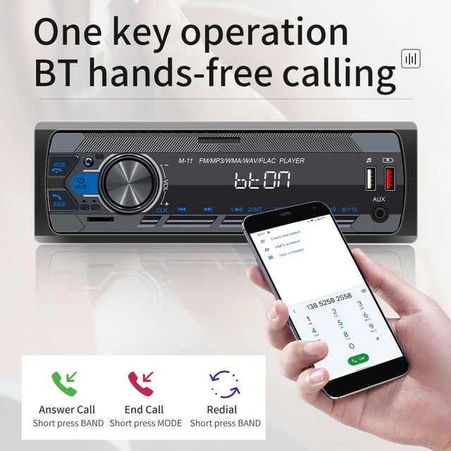 Recepteur de voiture BT pour telephone portable, appel mains