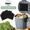 6pcs Household Trash Can Charcoal Filter Pads Deodorizer Smell Odor (Black) 6