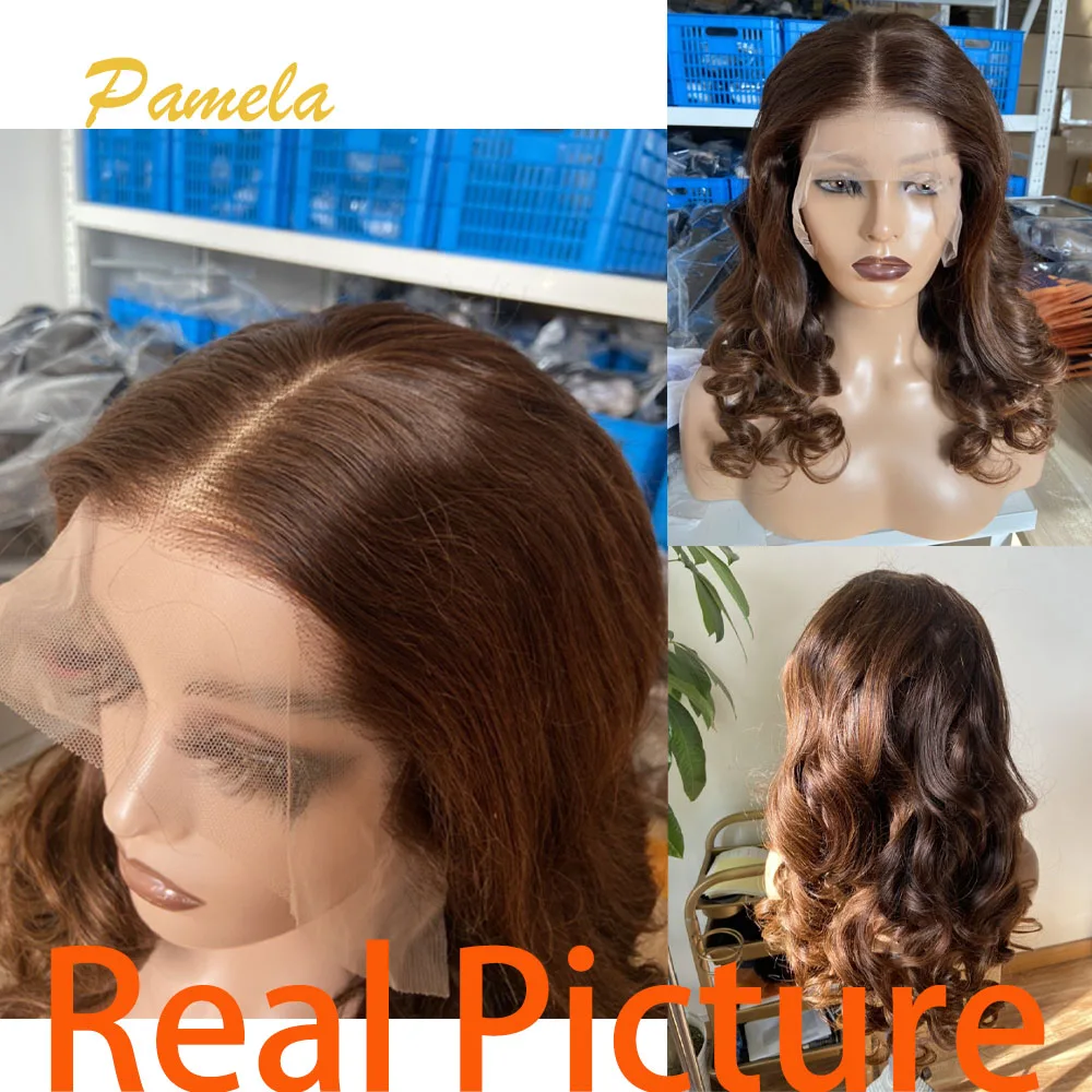 Blonde 13x4 HD Lace Frontal Wig 250 Density Body Wave Ombre Colored Human Hair Glueless Wigs Human Hair Preplucked Ready To Wear