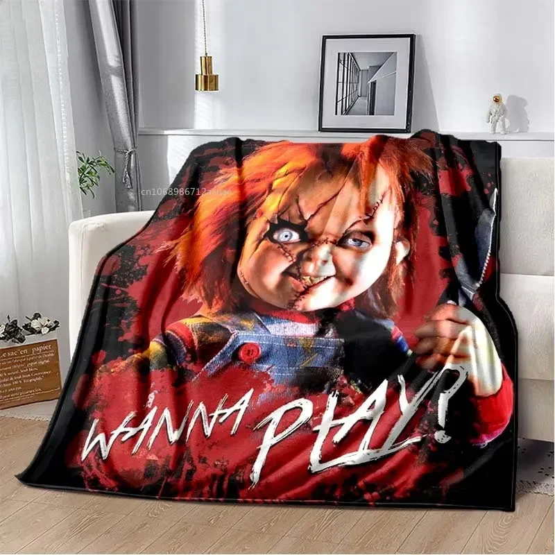 Child of Play Chucky Blanket Horror Movie Character Fleece Wearable Throw Blanket Bedding Home Decoration For Kids Adults 3