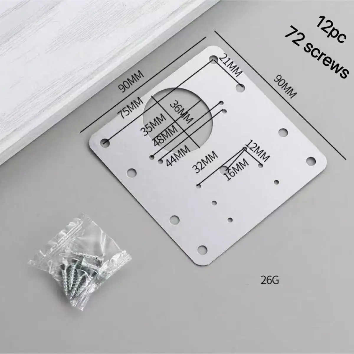 Cabinet Door Hinge Repair and Protection Plate