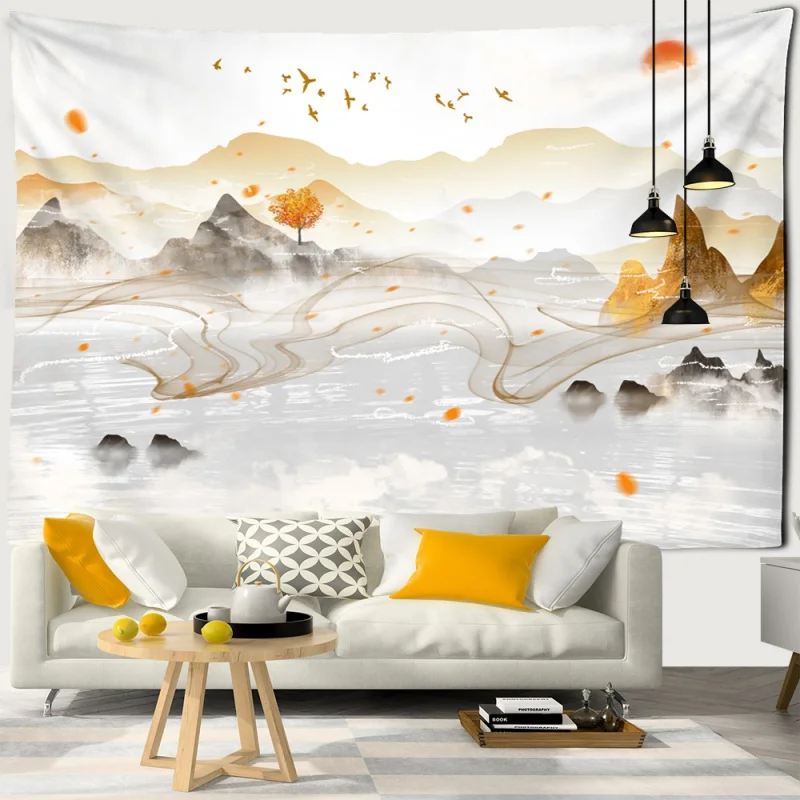 Tapiz Japonés De Anime Samurái, 60 X 40 Pulgadas, Flor De Cerezo, Estilo Japonés, Para Colgar En La Pared, Decoración De Fiesta, Decoración Del Hogar Para Dormitorio, Sala De Estar, Dormitorio