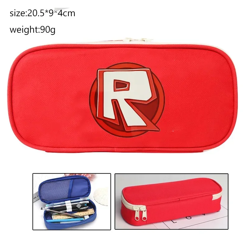 

Virtual World ROBLOX Pencil Bag Game Canvas Cartoon Canvas Stationery Bag Student Large-capacity Pencil Case Stationery Box