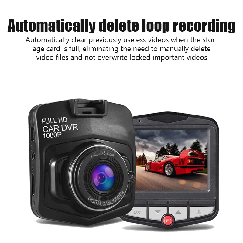 HD Car Dash Cam with Night Vision and Parking Monitor
