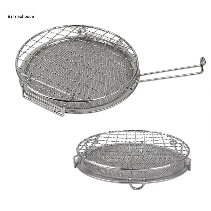 

Mini Multifunctional Cookware Convenient Grilling Net Durable Tool for BBQ Dropship