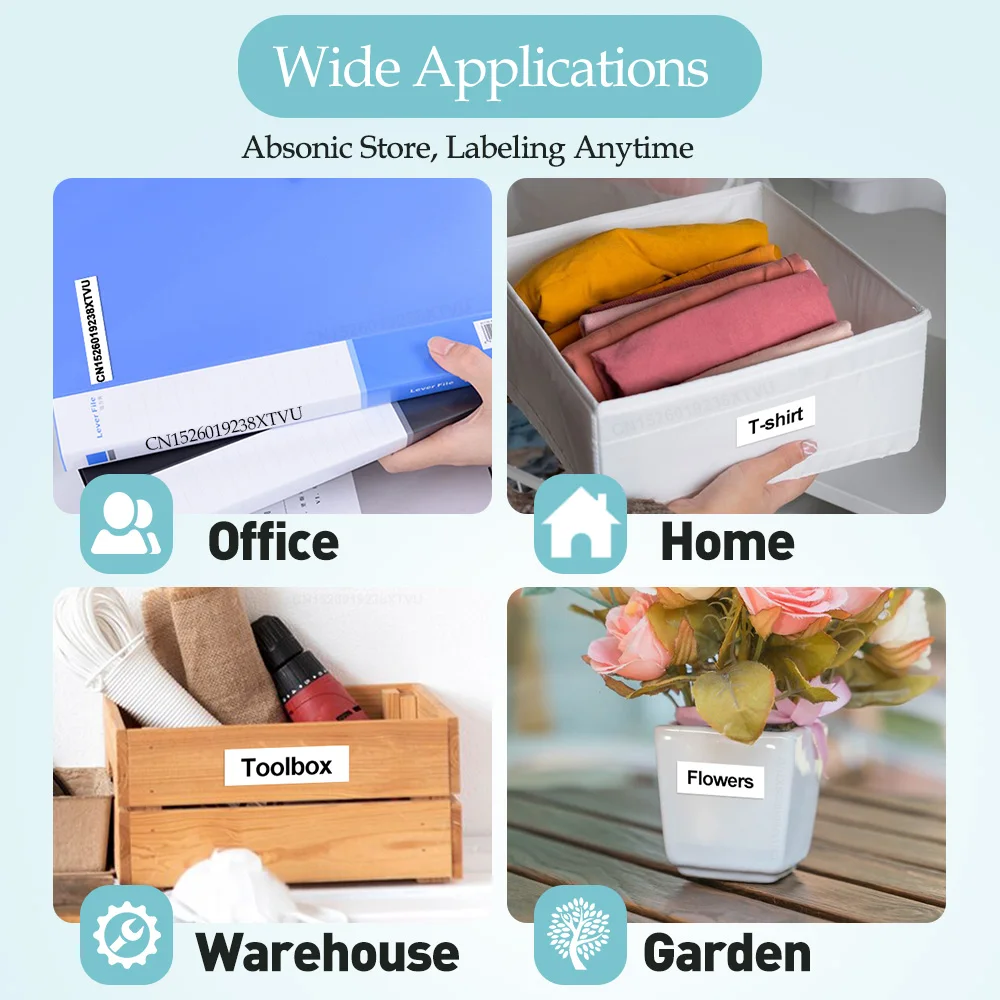 Absonic 12mm LT 테이프 91201 12267 91200 Dymo Letratag 라벨 91202 91203 91204 91205 호환 Dymo Letratag LT-100H 라벨러