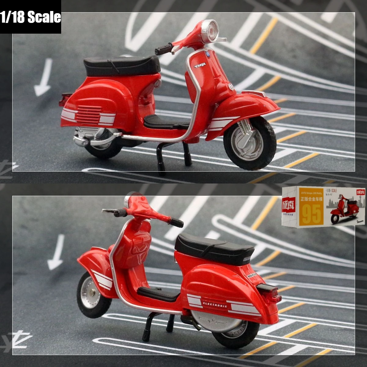 Vespa ミニカー 6台セット 1/18 スケール Amazon.com: OPO 10 - Collection Miniature Scooter 1/18