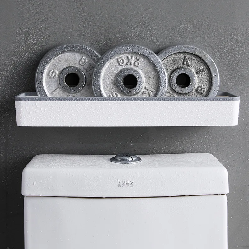Wall Hanging Toilet Bathroom Storage Cabinet Rack Punch Free Multifunctional Artifact Above Shelf Organizer Toilet Rack 4