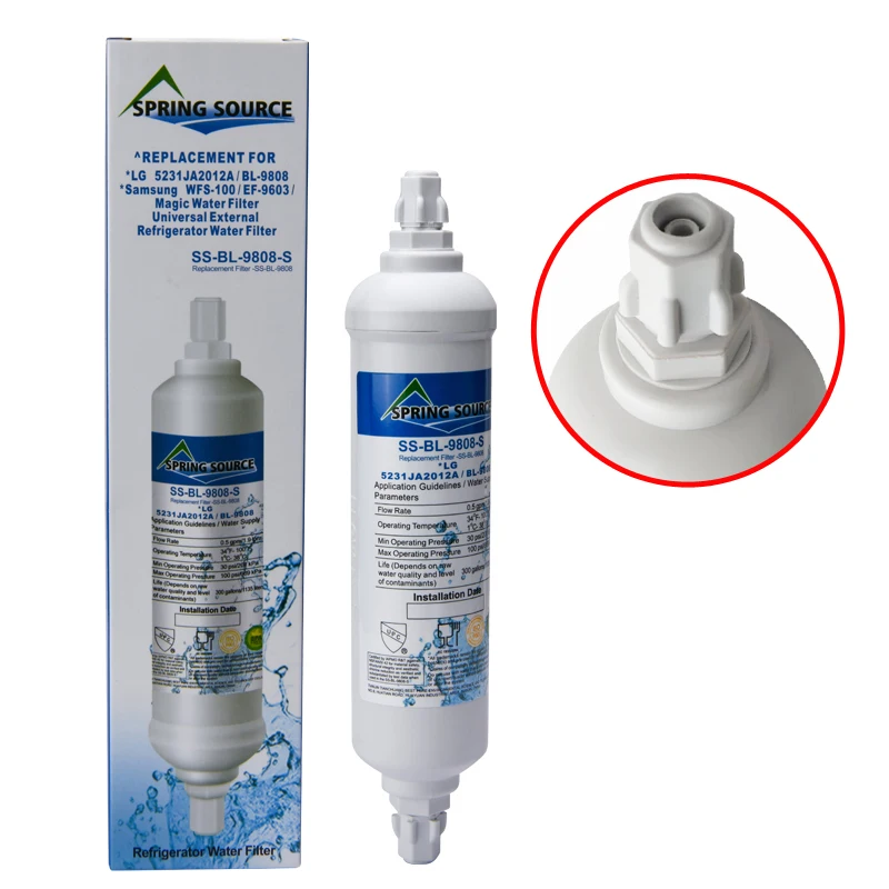Replacement refrigerator water filter BL9808 (51835-23518), LG 5231JA2003A, ADQ73693901 water filter,accessories replacement
