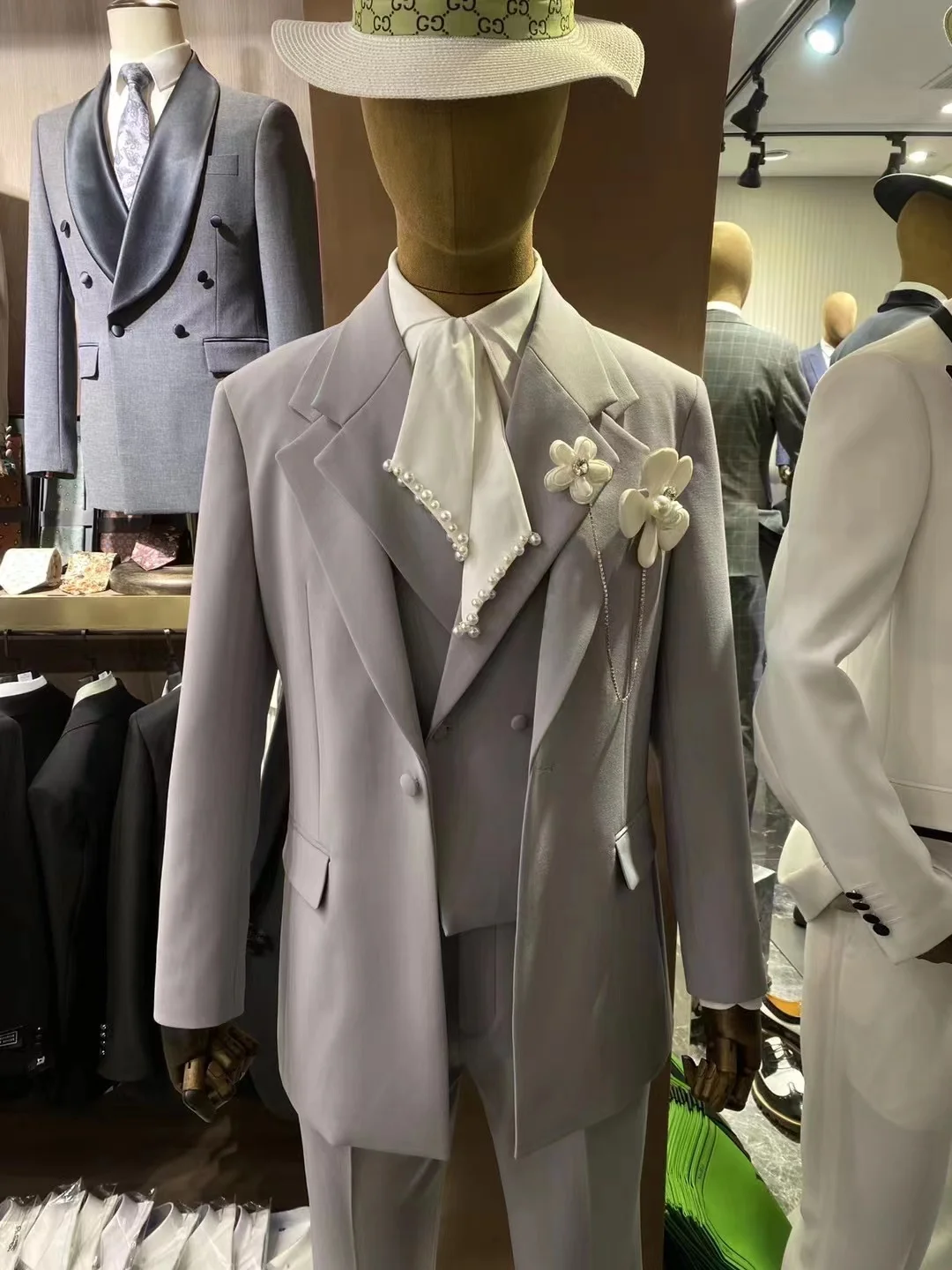 

Custom Fashion Formal Suits Men Wedding Bridegroom Party Tuxedo Prom Business Casual Mans Blazer Slim Fit Traje masculino 양복 세트남