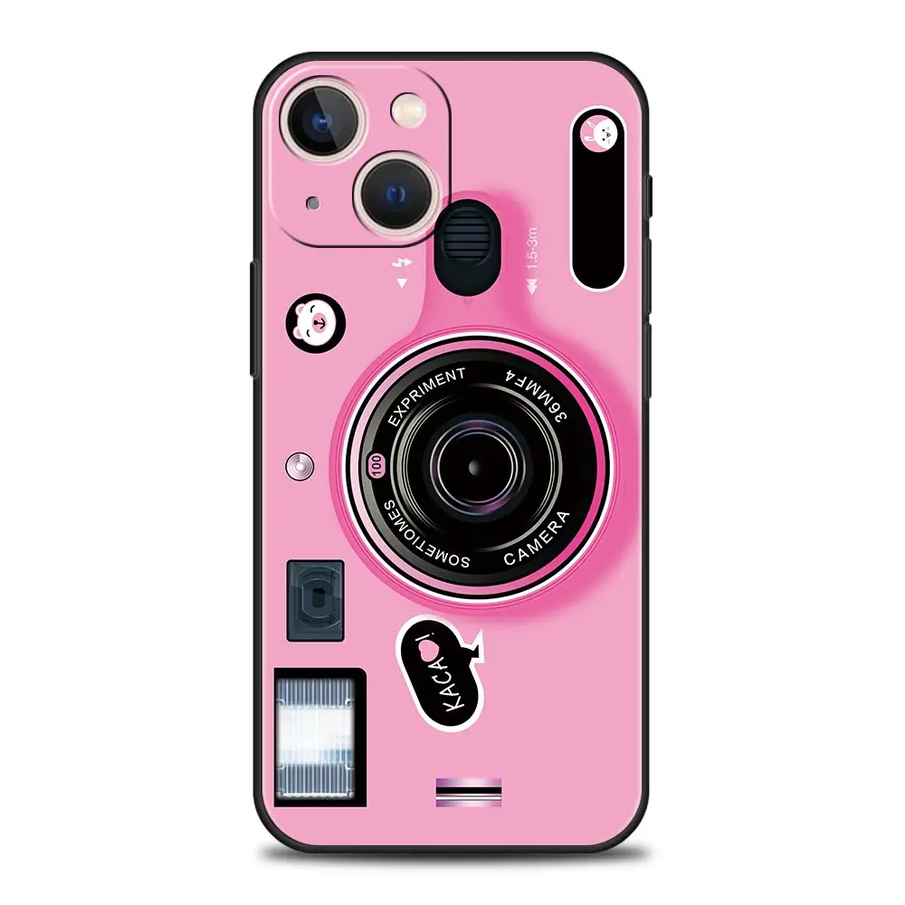 Vintage-Inspired Shockproof Phone Case - Soft TPU Retro Camera Design Cover