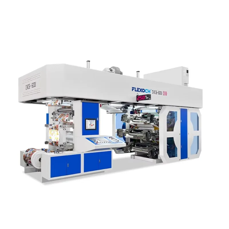 YG Automatic 6 Colors CI Roll to Roll Flexographic Printing Flexo ...