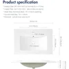 Bathroom Sink Compact Ceramic Vessel Sink for Bathroom With Overflow - Ideal for Small Spaces White Countertop Furniture Fixture 2