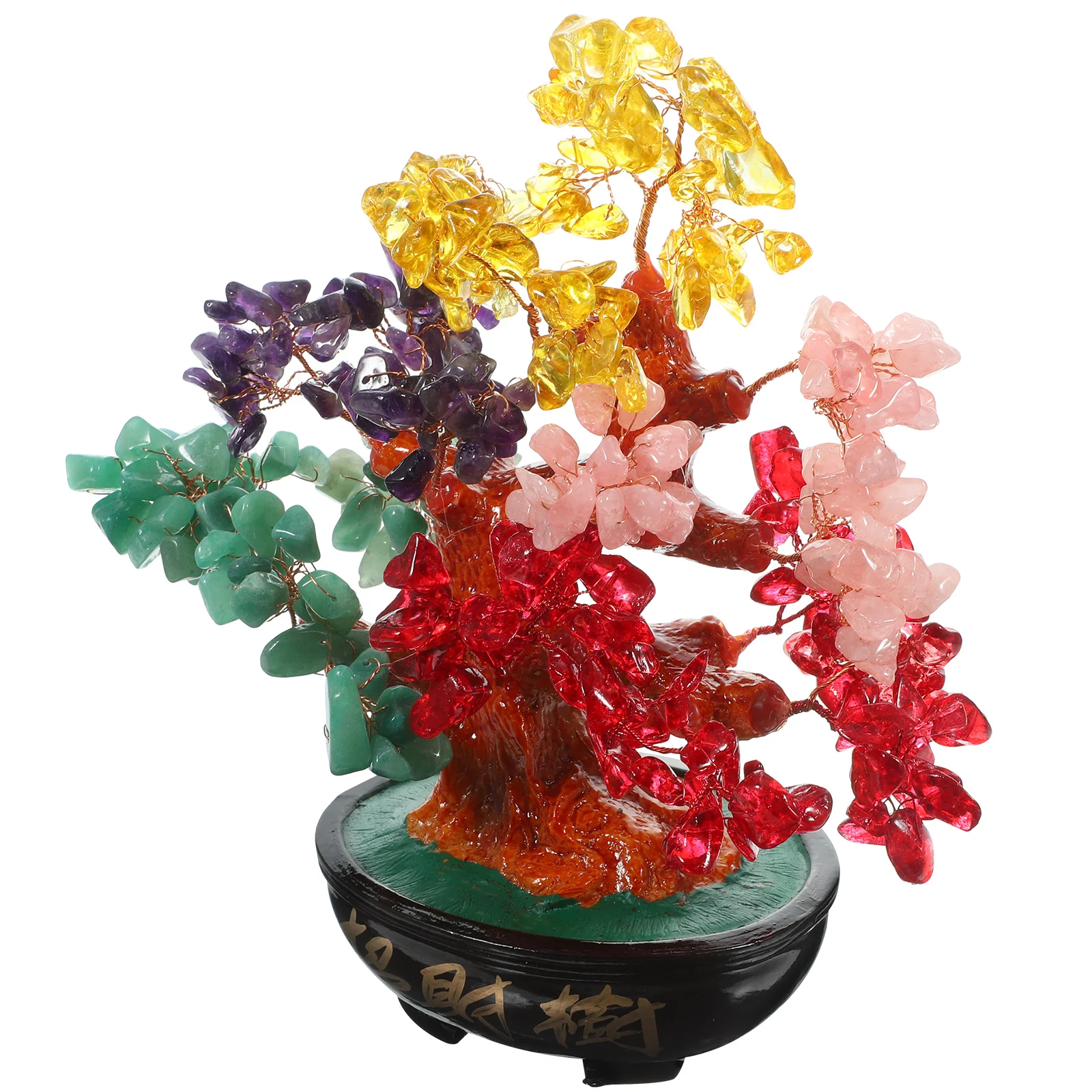 

Lucky Money Tree Natural Crystal Fortune Tree Ornaments Desktop Decoration Crystal Bonsai Home Office Desktop Ornament
