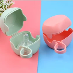 Chupete portátil sólido para bebé, caja de almacenamiento de viaje, soporte seguro para chupete, regalo