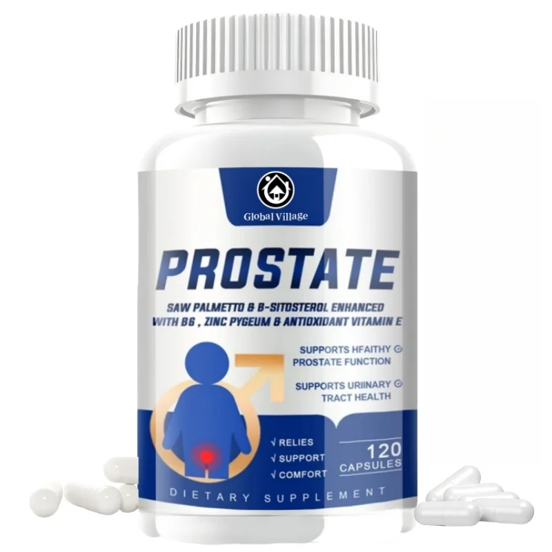 Saw Palmetto Supplement for Men 120 Capsules Prostate & Urinary Tract Support DHT Blocker for Hair Growth NonGMO