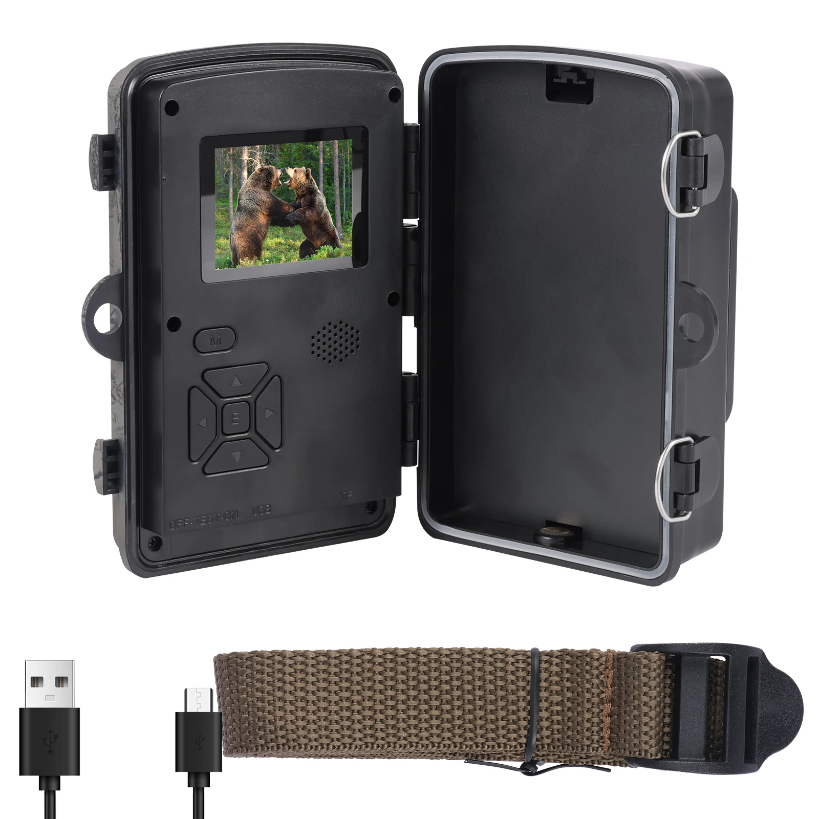Mini caméra de chasse infrarouge IP66 étanche avec suivi de mouvement - Piège photo compact