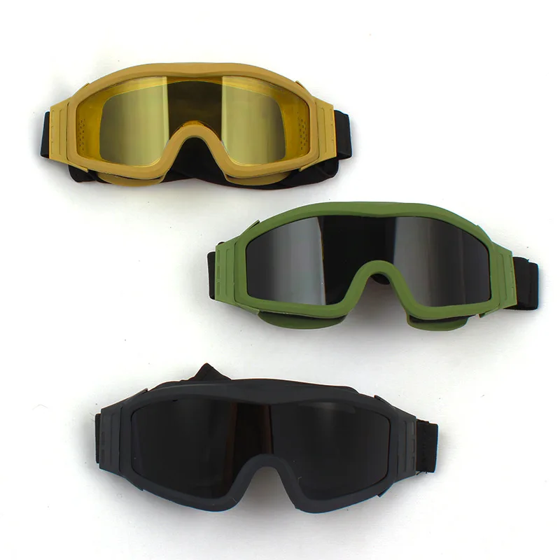 

Military fans shooting explosion-proof shock-resistant goggles outdoor off-road sports tactical night vision 3 lens set