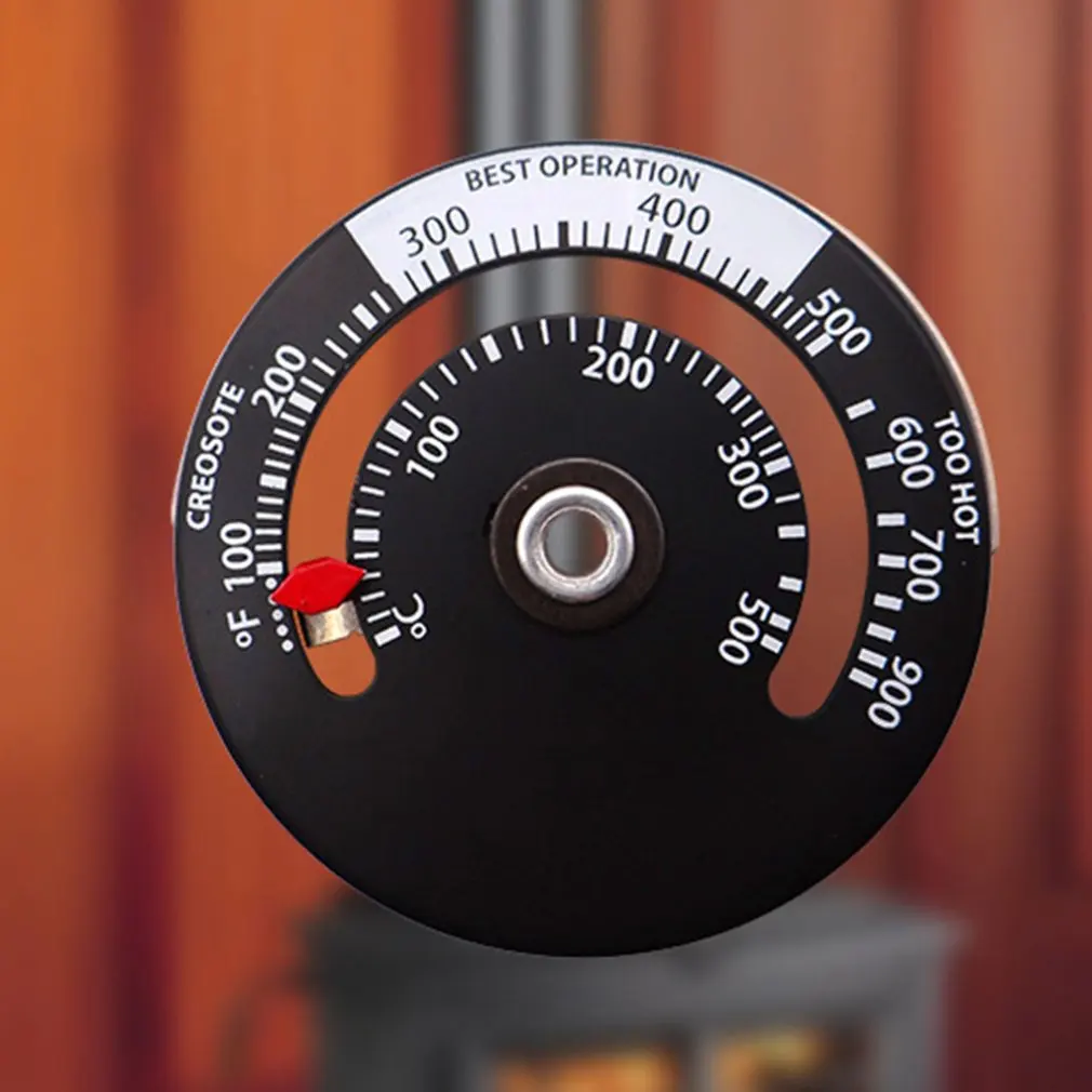 

Magnetic Stove Flue Pipe Thermometer Woodburner Stove Burn Indicator Heater Temperature Gauge Stove Pipe Fan Thermometer