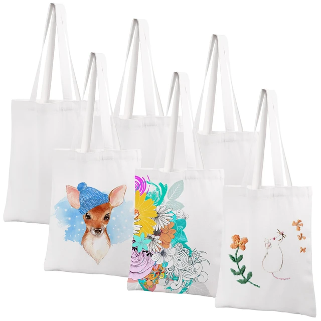 Sublimatable White Canvas Tote Bag