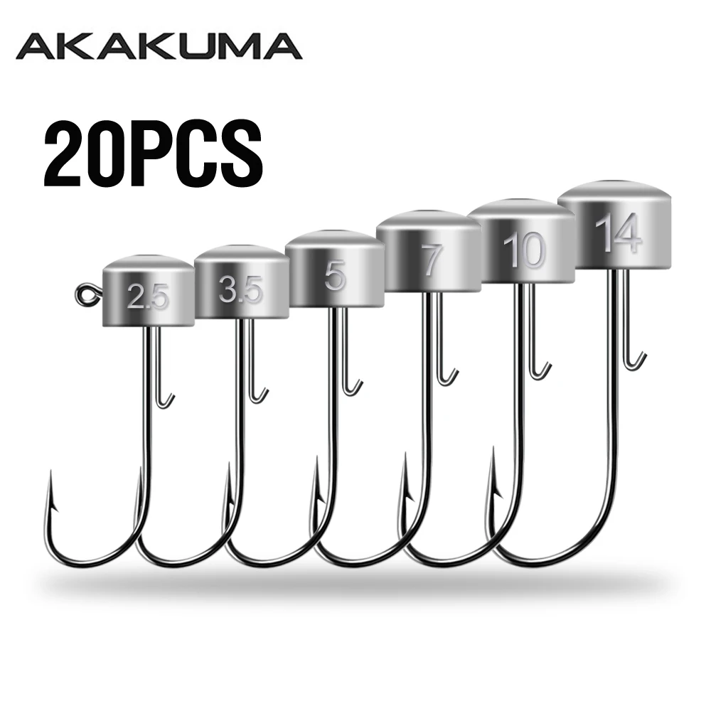 Ned Rig Jig Heads 20pcs - Têtes champignon 2.5-14g pour leurres souples et pêche précise