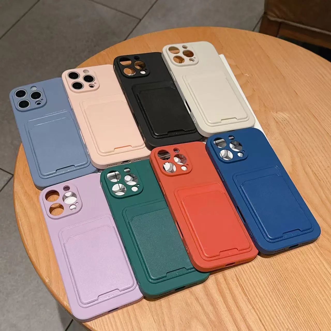 Liquid Silicone Card Holder Shockproof Phone Case with Back Pocket Wallet for Google Pixel 9 Pro XL