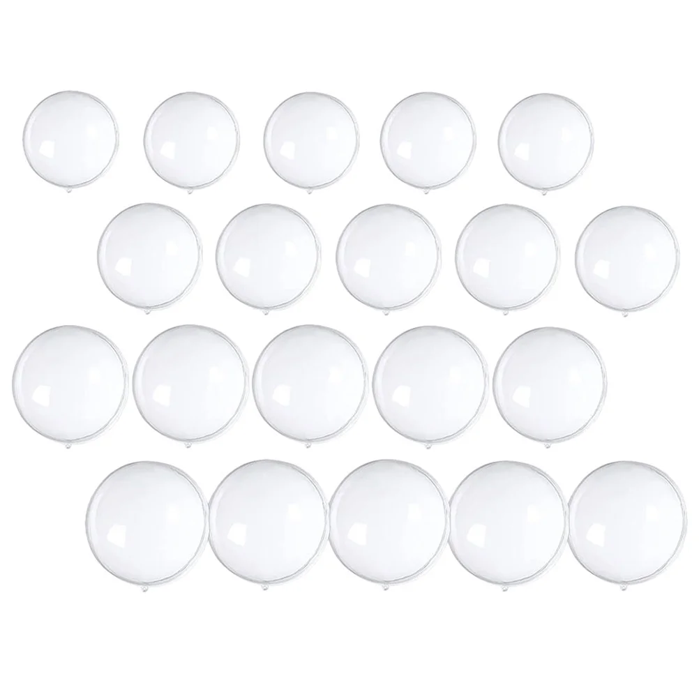 

40pcs Empty Plastic Baubles Transparent Fillable Ball Sphere Christmas Tree Decorations Baubles