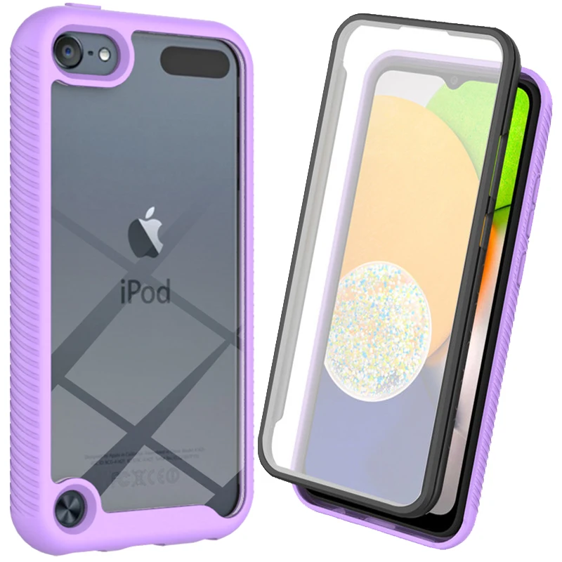 360° Shockproof Crystal Case with PET Front Film Armor Bumper
