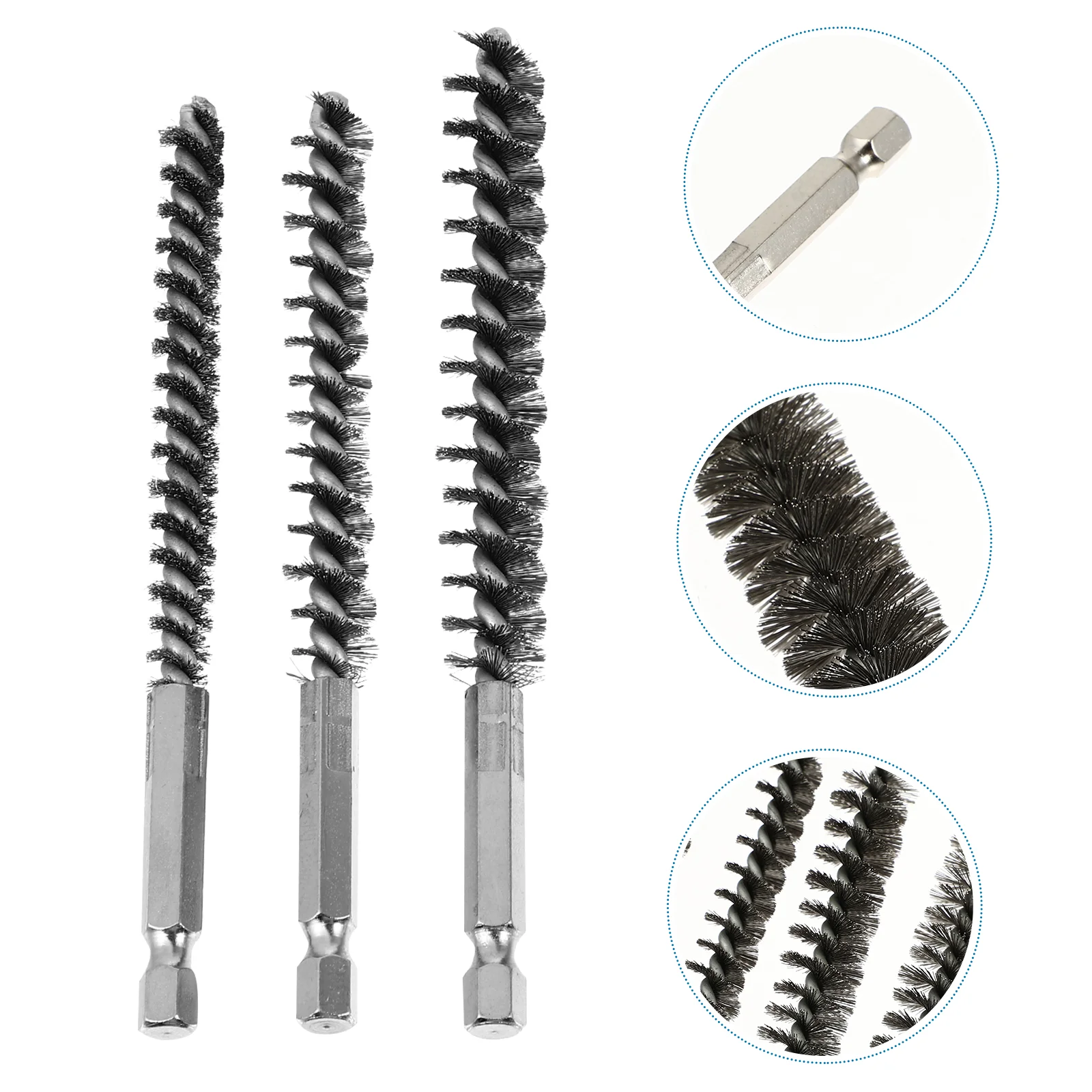 

6 Pcs Wire Brush Pipe Cleaning Stainless Sink Tube Flexible Cleaner Small Steel
