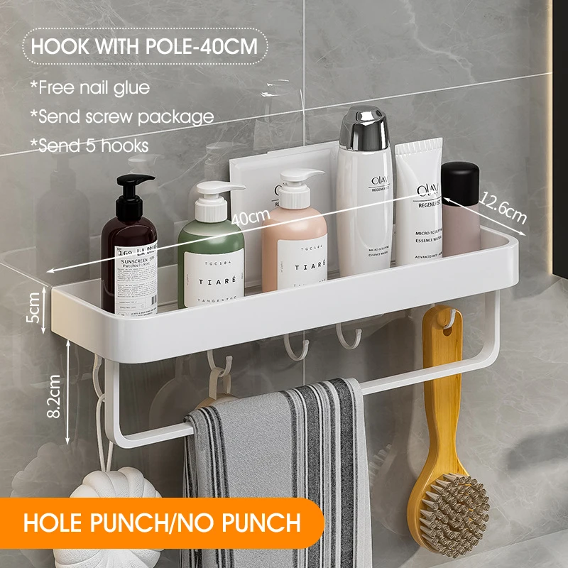1 Pieces Space Saving Shelf Free Punch Rack Bathroom Storage Free Punch  Rack No Drilling Storage Tripod Suction Cup Rack - AliExpress