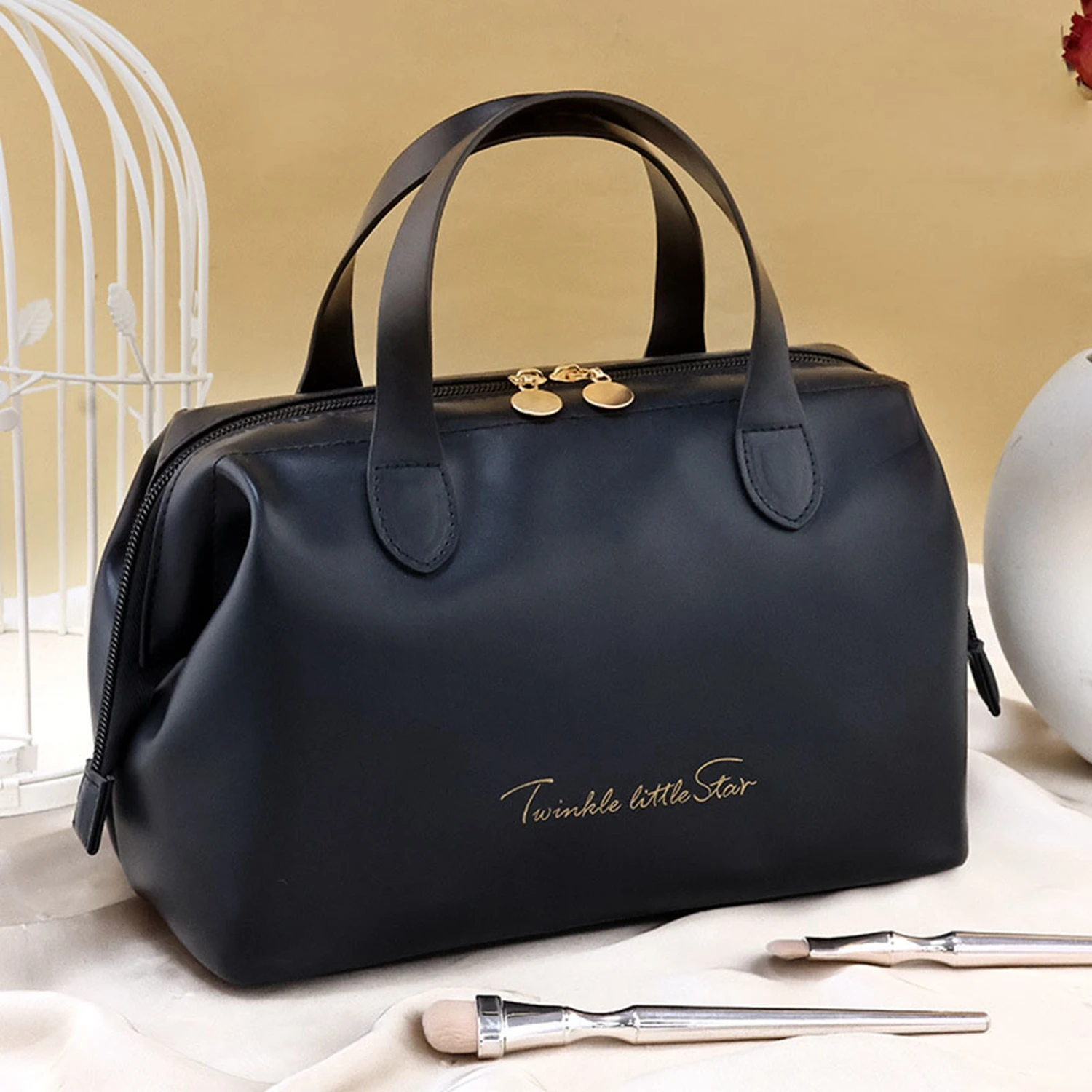 1pc/2pcs Cosmetics Storage Kit Large Capacity Travel Toiletry Bag Makeup Bag Ins Advanced Sense Portable Cosmetic Storage Bag 5