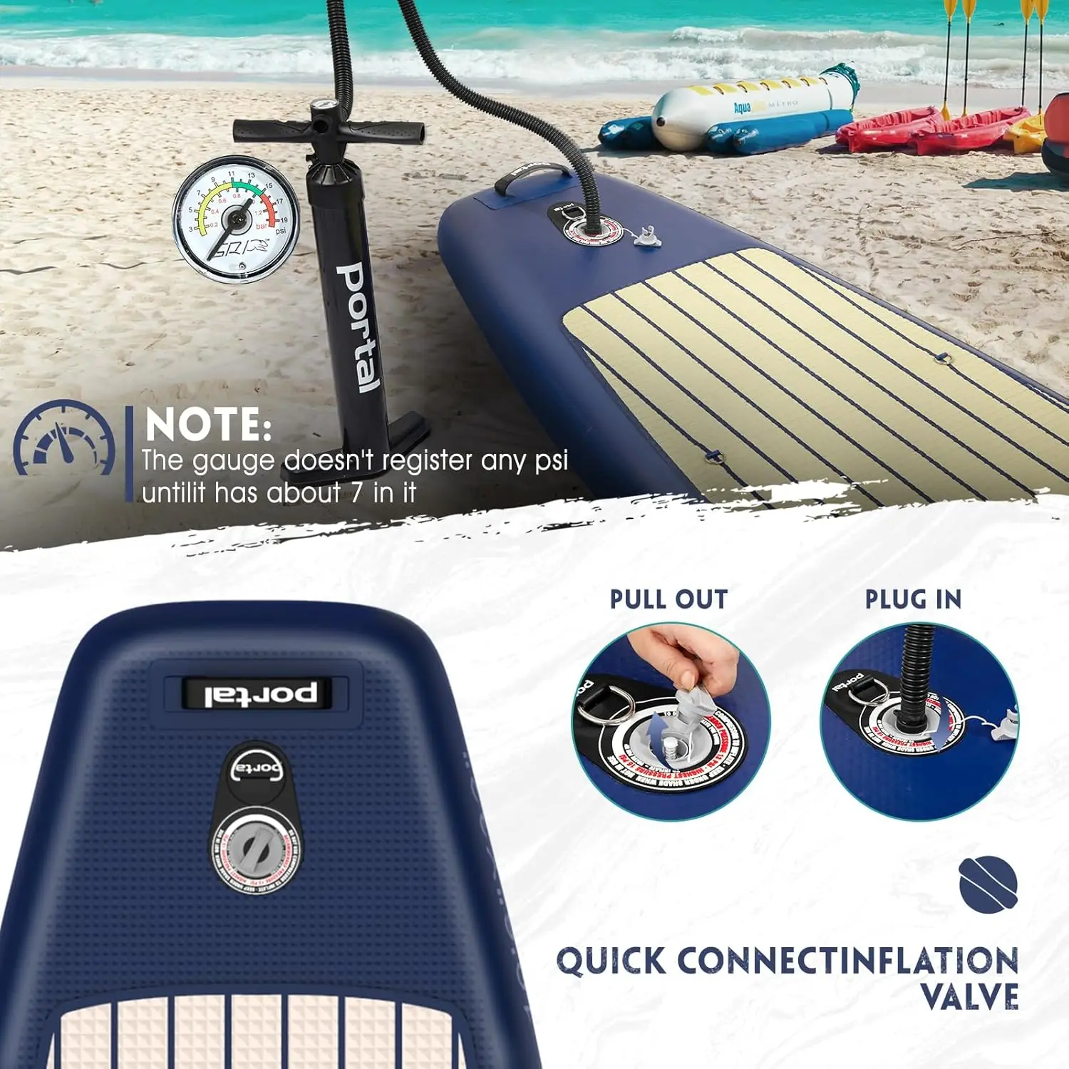 Inflatable Paddle Board for Adults 10'6'' Stand Up ,Non-Slip Deck Blow up Paddle Boards with Adjustable Pa