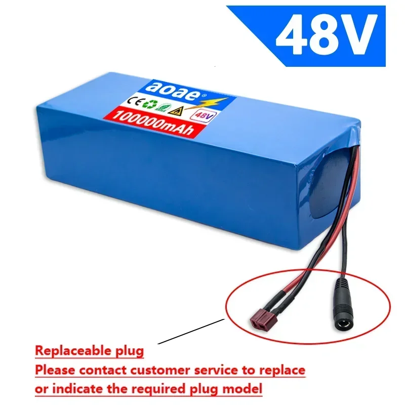 13S5P 48V 100Ah Electric Vehicle Lithium Battery Pack for Electric Scooter Mountain Bike 250-1000w rechargeable batteries