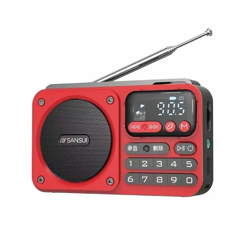 Portable Mini FM Radio Pocket FM Radios Receiver Bluetooth Speaker