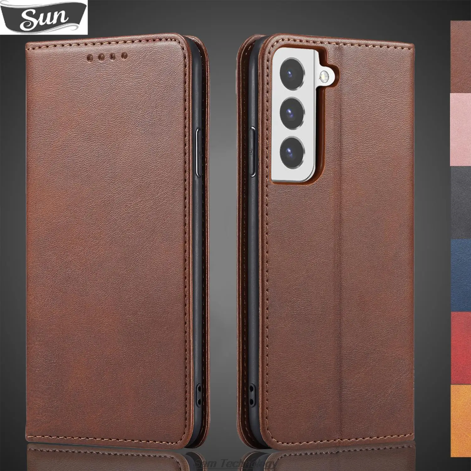 

Магнитный кожаный чехол для Samsung Galaxy S22 5G 6,1 дюйма, чехол-кобура с откидной крышкой, кошелек, сумки для телефона, Fundas Coque