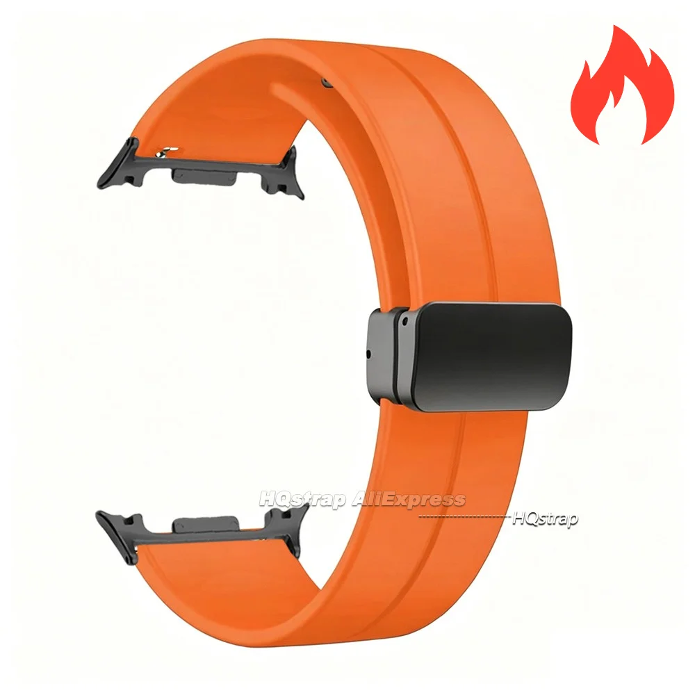 Magnetic Silicone Watch Strap with Secure Buckle - Versatile & Stylish Band